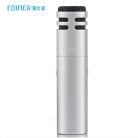 漫步者(EDIFIER) MP500 手机直播麦克风 K歌麦克风 银色 单个装