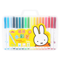 晨光文具米菲学生绘画细杆锥形头水彩笔儿童彩笔 24色