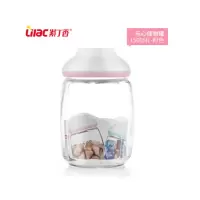 WQMD紫丁香玻璃密封罐防潮储物罐1500ml两件套(颜色随机)WJSG631500