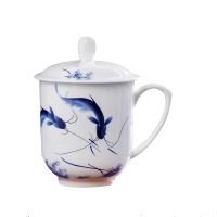 昌南骨瓷“年年有余”茶杯