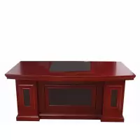 宝克 B1584 办公家具油漆老板桌贴木皮大班台办公桌 单个装lq-wg