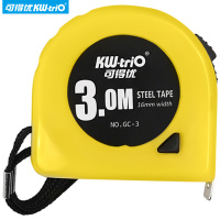 可得优测量卷尺 钢卷尺GC-3黑色 3米