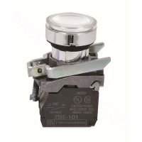 施耐德 Schneider Electric LED ~ 230…240V平头弹簧复位带灯按钮，白色