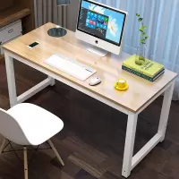 佐盛电脑桌钢木书桌学习桌台式办公桌子白色钢架80*50