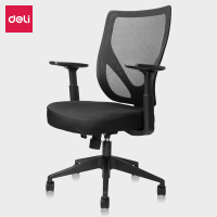 得力 (deli) 加厚弹簧坐垫办公椅 电脑椅人体工程靠背网布椅子87089