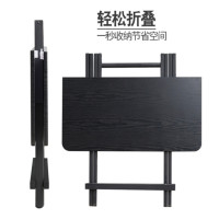 曙亮折叠桌-01小户型方桌简约租房便携式户外摆摊小桌子 80*80*74黑色