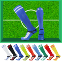星加坊毛巾底足球运动袜子男女袜跑步袜蓝色001L