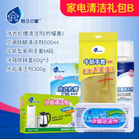 粉兰之家 除味盒60g*3+水垢清洁剂300g+空调清洁剂+洗衣机槽清洁剂+家用手套 家电清洁礼包B