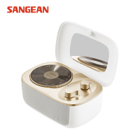 山进（SANGEAN）PANDORA 潘多拉无线蓝牙音箱低音炮迷你小音响一体收音机户外便携式复古可爱少女唱机 白色