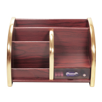 金隆兴 C2022木质笔筒 （竹色/红木色）