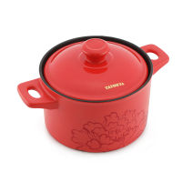 多样屋 盛世牡丹 耐热陶瓷深汤锅