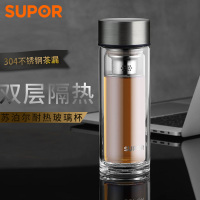 苏泊尔双层透明玻璃杯KC33DU10 330ml