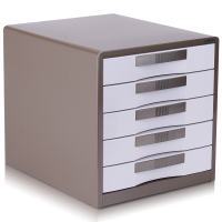 得力文件柜 得力9702五5层 金属 带锁 桌面抽屉柜 柜子 桌面文件柜得力