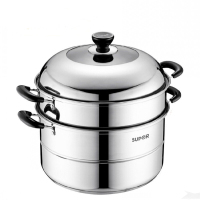 苏泊尔 SZ34B5/1 好帮手不锈钢 双层复底蒸锅 燃气电磁炉通用蒸锅