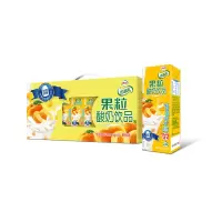 伊利(YILI)康美包优酸乳果粒酸奶饮品黄桃味1*12*245g