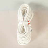 救援绳 高空作业绳安全绳 20米8mm带钢芯双扣 白色