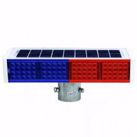 警示灯太阳能爆闪灯安全交通信号频闪灯四灯双面LED路障警示灯 交通设施