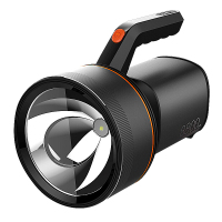 康铭大功率LED多功能手电筒手提探照灯强光远射超亮可充电户外照明应急物业巡逻便携式2673A款15W6500mAh带侧灯