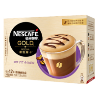Zs-雀巢(Nestle)12326605咖啡 金牌馆藏 睿雅摩卡咖啡 速溶 冲调饮品整箱装 12(12×21g)