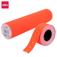 得力(deli)76550 21.4m×12mm标价纸10卷装 红色