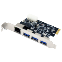 EB-LINK 台式机电脑内置有线网卡带3口USB3.0扩展卡 PCI-E千兆网卡