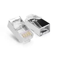 中云智创 RJ458P8C09 超五类水晶头屏蔽 50U镀金RJ45-8P8C 50个/件 (单位:件)