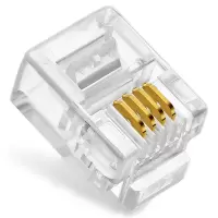中云智创 RJ116P4C01 6P4C电话语音水晶头50U镀金 100个/件 4件装(单位:件)