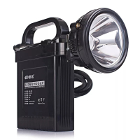 康铭手提充电灯LED强光探照灯高亮分体式头灯移动照明灯矿灯 远射程手电筒户外安防203分体头灯3瓦10000毫安