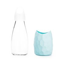 名创优品(MINISO)保龄球杯 玻璃杯 男女泡茶杯便携时尚水瓶水杯子 320ml 灰色
