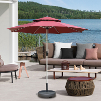 野人谷 YRG-062酒红色 户外遮阳伞户外伞庭院伞太阳伞沙滩伞大号泳池伞摆摊伞(水箱底座)