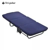 三极户外(Tripolar) TP1013 折叠床便携午休家用三折海绵办公室简易午睡折叠床蓝色75cm