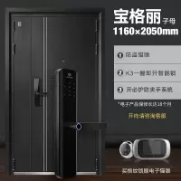 挺固甲级防盗门子母门别墅进户门入户门智能指纹锁家用安全门密码门隔音门宝格丽系列K3指纹锁1160*2050mm