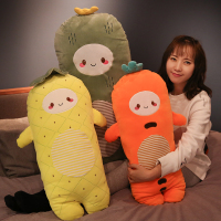 文苏 可爱水果娃娃公仔玩偶毛绒玩具韩国睡觉大号懒人长抱枕生日礼物030五只装