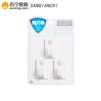 三千尺(SANQIANCHI) 经典方形挂钩SQC-2027 三只装 颜色随机(20卡起订)
