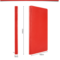 史泰博 平装仿皮笔记本 25K,80页 红色 按本销售(H)
