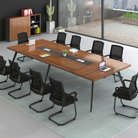 佐盛现代简约会议桌洽谈桌员工培训桌长条桌钢架办公桌 4.5米*1.5米