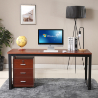 群兴俊达 DNZ-016 胡桃色 800*600*740mm 电脑桌书桌加宽台式家用现代简约简易办公桌写字桌子