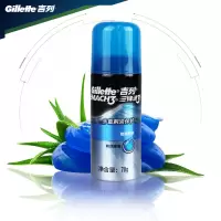 吉列(Gillette) 手动剃须泡沫刮胡膏 吉利 倍润舒爽 锋速3剃须啫喱70g 6瓶装