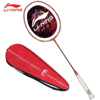 李宁(LI-NING)全新 风洞导流科技全碳素羽毛球拍 均衡型 风洞4000B 红色 单拍(已穿线)