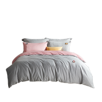 LOVO乐蜗罗莱出品床上四件套全棉纯棉60支长绒棉简约风国潮床单被