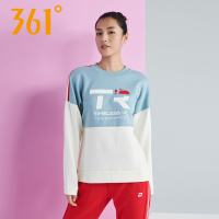361卫衣女2019秋季新款圆领撞色套头衫361度休闲运动服561934807