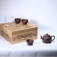 和記張生龙饮天香和鸣套组(竹盒+玻璃公道)19116茶具