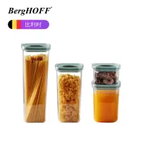 贝高福(Berghoff)收纳盒 Leo系列 Leo密封罐 四件套(0.7L+1.3L+1.9L+2.4L)密封罐储物