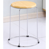 万堂椅院 时尚 圆凳子 橡木原色