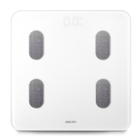 得力(deli)8809 体重秤/健康秤 钢化玻璃面板 2组电极片 白色