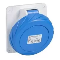 施耐德 Schneider Electric 暗装工业插座125A 3P 蓝 200-250V暗装斜体插座(81290)