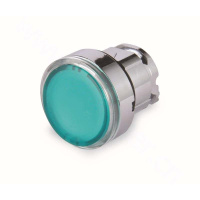 施耐德 Schneider Electric ZB4BA38 弹簧复位按钮头(无标志)，平头透明盖(可插入标签)，绿色