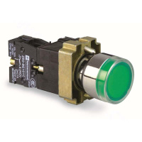 施耐德 Schneider Electric LED 24V绿色平头带灯按钮，ZB2BWB31C+ZB2BW33C
