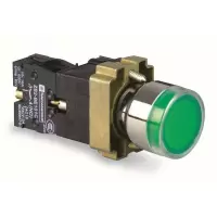施耐德 Schneider Electric LED ~ 48...120V平头弹簧复位带灯按钮,绿色