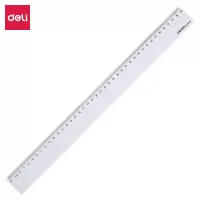 得力(deli)6240 40cm办公学习通用尺子 塑料直尺 5只/包